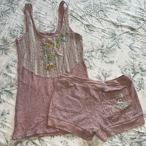 Free People sleepy set, size xs/small
